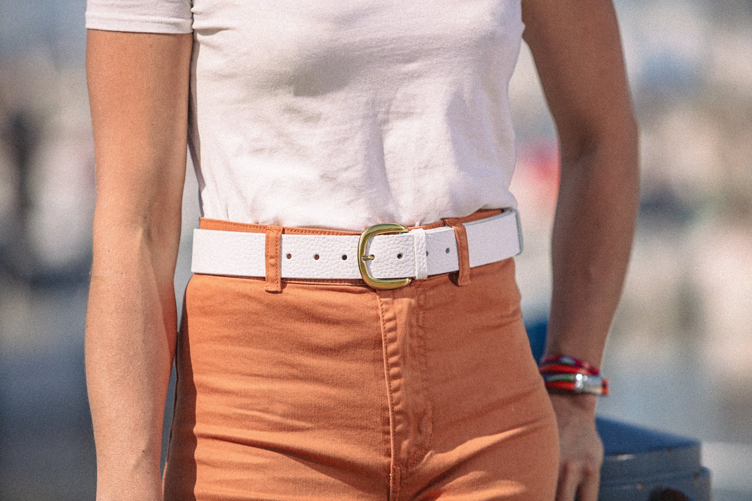 LE CEINTURIER  MELBOURNE GOLD - Leather belt Made In France