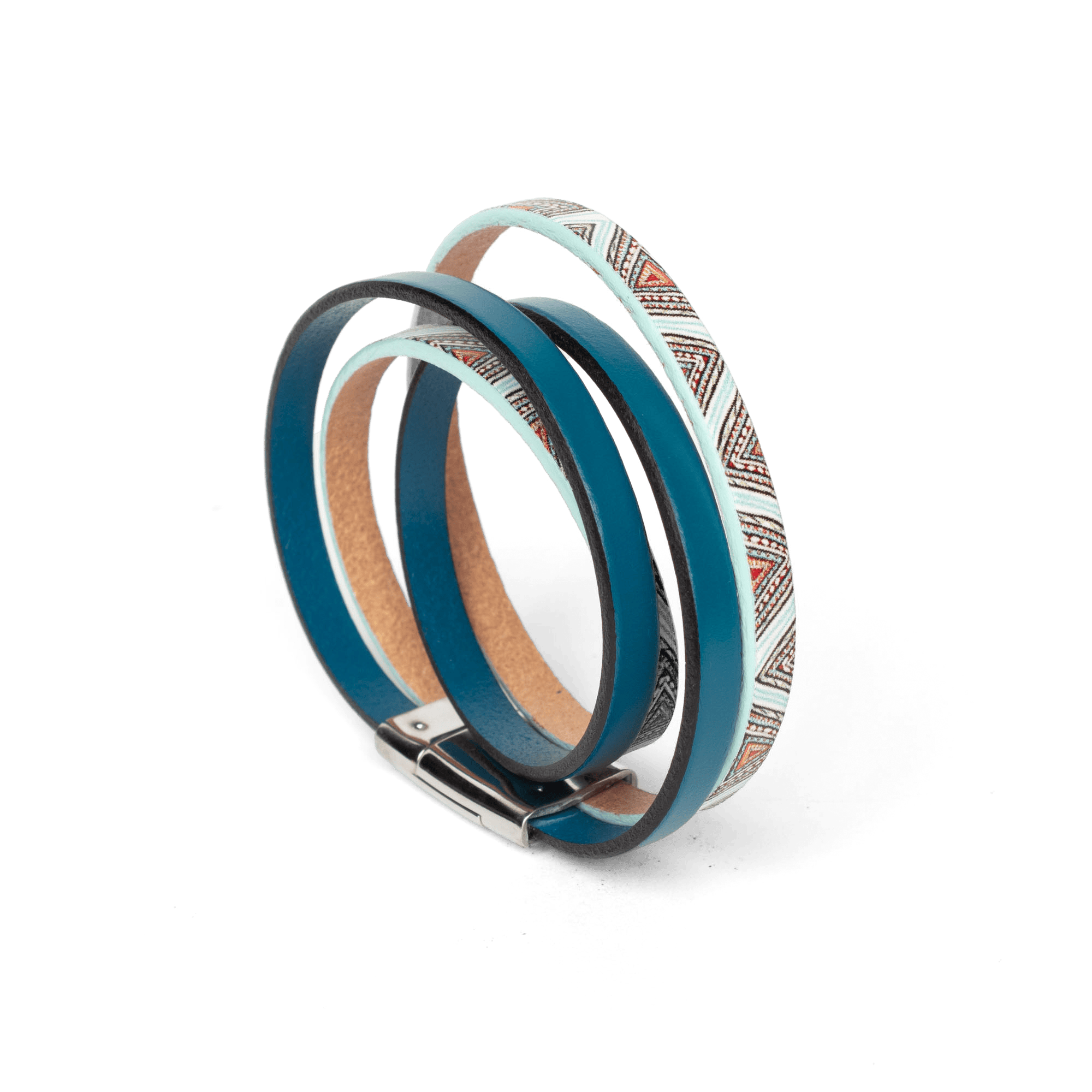 Bracelets Joncs Émaillés Sagitta – Harmonie en Orange, Turquoise, Cyan • DJGRAMM Bracelets Joncs Émaillés Sagitta – Harmonie en Orange, Turquoise, Cyan • DJGRAMM