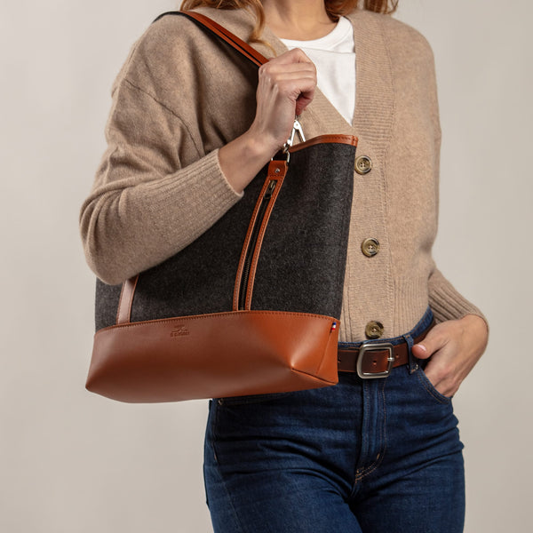 Amandine Tote Bag - Charcoal / Ebony cover image