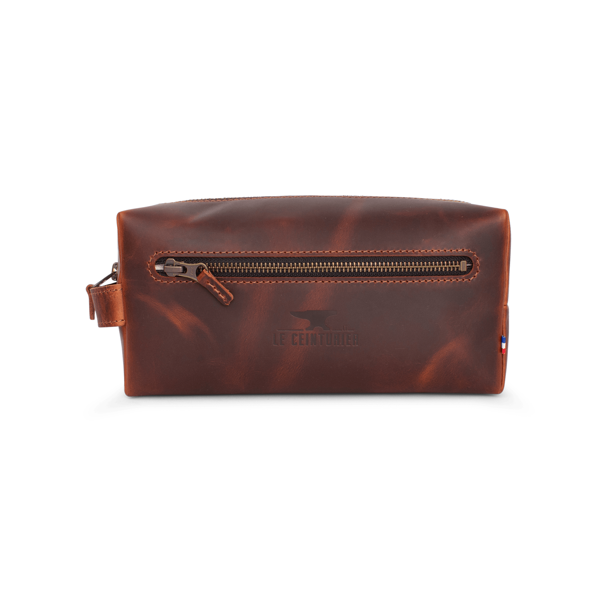 C' COMME A LA MAISON - Trousse de toilette cuir marron